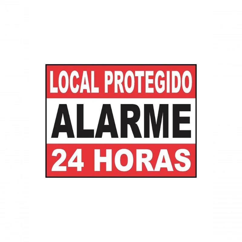 Placa De Aluminio Local Protegido Alarme13x18