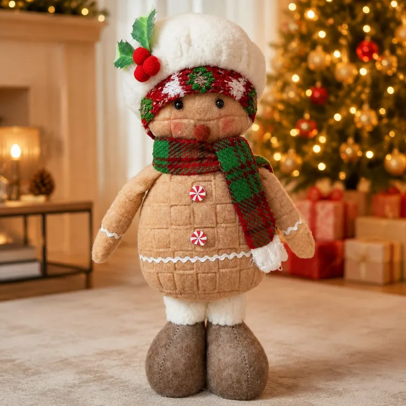 Boneco Biscoito Ginger Natalino Decorativo Enfeite De 38cm Menina