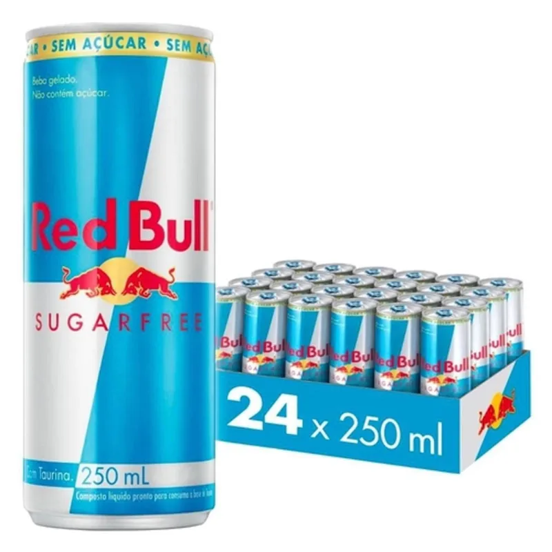 Energético Red Bull Sugar Free 250Ml 24 Unidades
