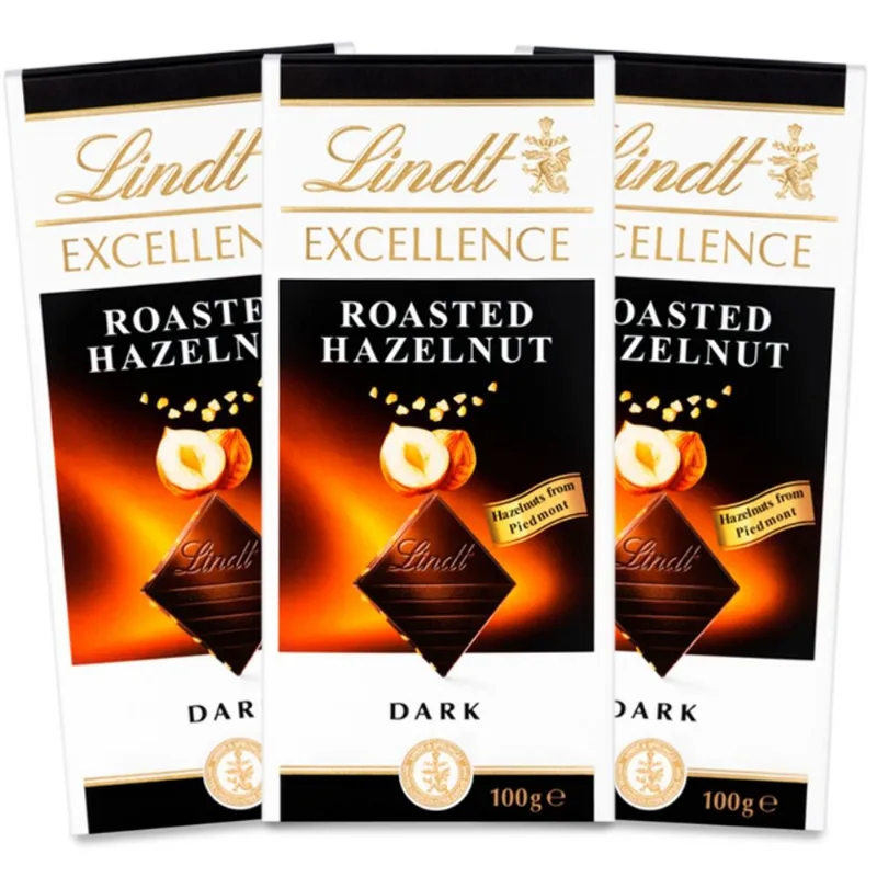 Chocolate Lindt Excellence Dark Hazelnut 100G (3X)