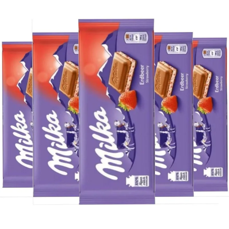 Chocolate Milka Oreo Sandwish Strawberry 92G 5 Unidades