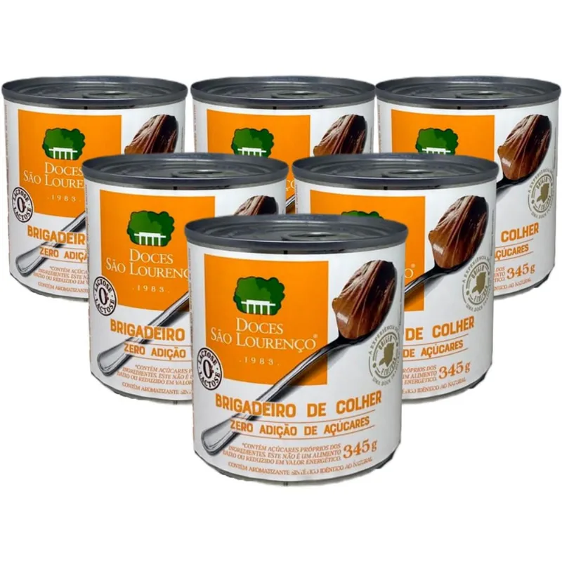 Kit 6Und Brigadeiro De Colher Zero Lactose Sao Lourenco 345G