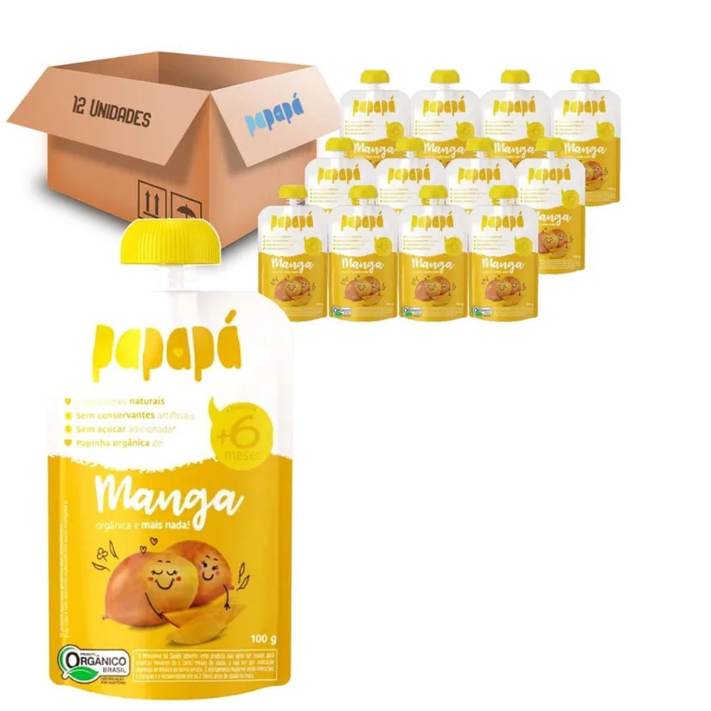 Papinha Orgânica Papapá Manga 100G (12 Unidades)