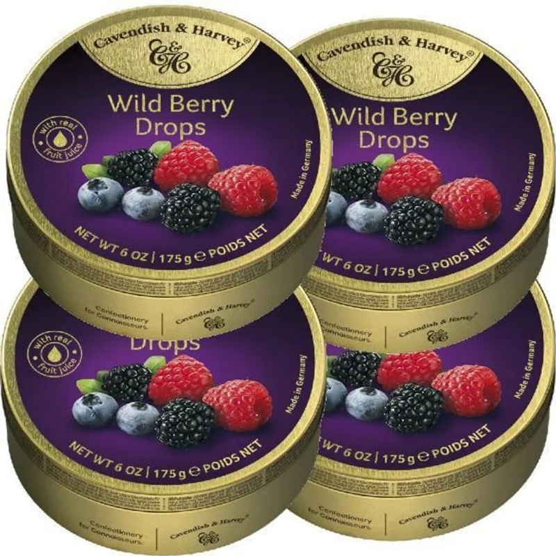 Kit Com 4Und Bala Cavendish & Harvey Wild Berry Drops 210G