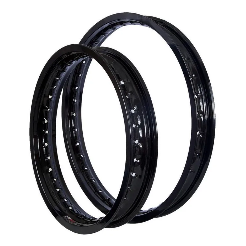 Par Aros Alumínio Preto Brilhante Moto Pop Biz Modelo
