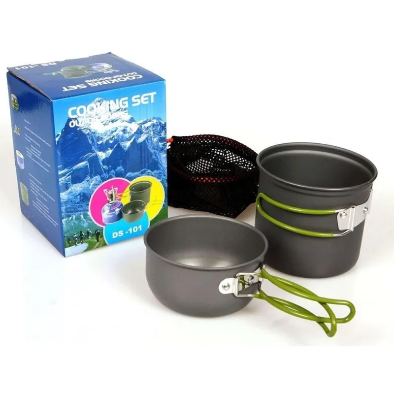 Kit de Panelas para Camping Kit Panelas Camping Alumínio com 2 Peças em Alumínio Anodizado Yeet - OUTRAS - Utilidades Domesticas