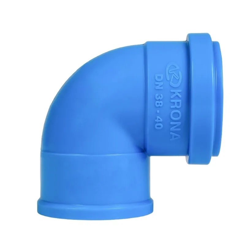 Joelho 90 Azul com Anel de Vedação 38x40mm Krona Joelho 90 Azul com Anel de Vedação 38mm x 40mm Krona - KRONA