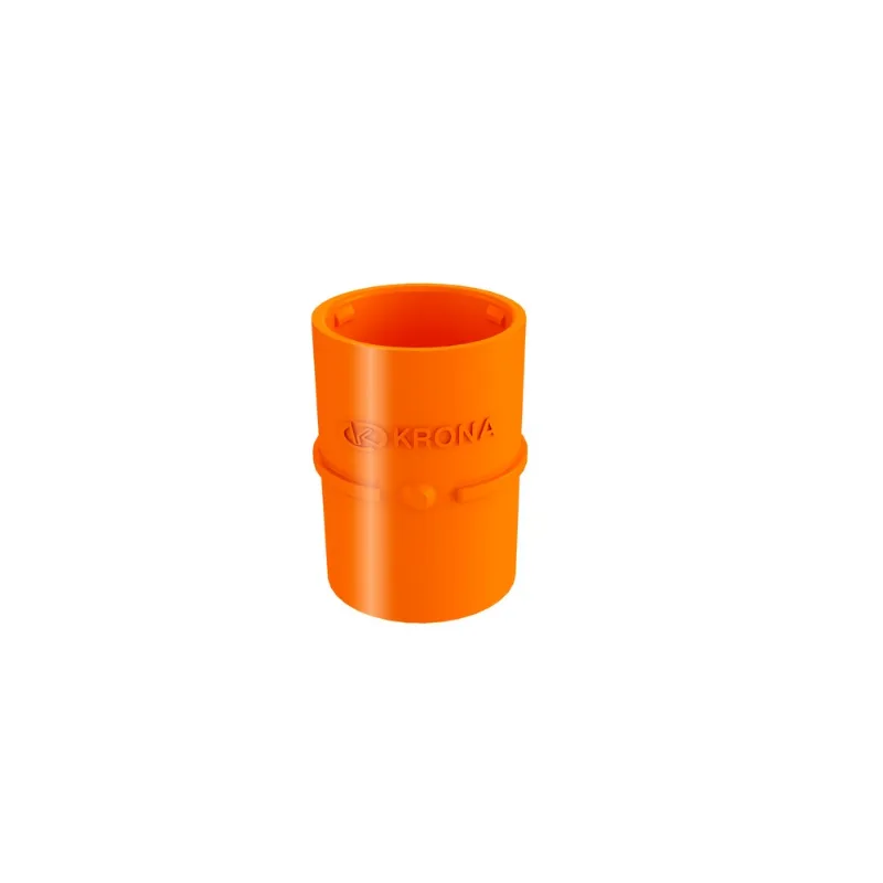 Luva de Pressão para Eletroduto Corrugado Reforçado Krona 20mm Laranja Amarela 20mm
