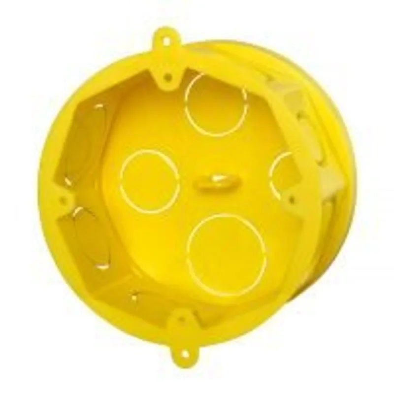Caixa de luz octogonal fundo movel 4x4 amarela 1255 Krona - Krona