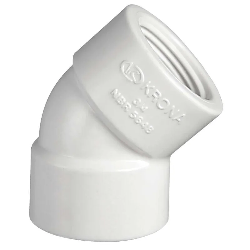 Joelho 45 Roscável PVC Krona Joelho 45 Roscável 1/2" Krona