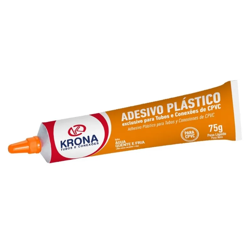 Adesivo Plástico CPVC Água Quente Krona Adesivo Plástico CPVC AQ Bisnaga 75g Krona