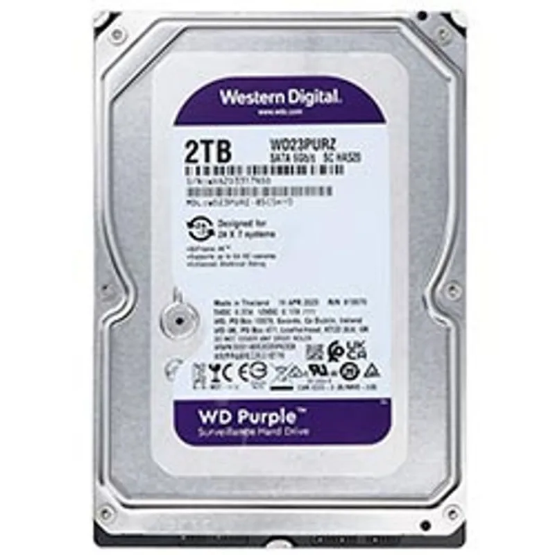 Hd Western Digital 2tb Wd Purple 3.5 Pol. Sata 3 5400rpm Wd23purz Vigilância Segurança Armazenamento 24/7 Ideal Câmeras