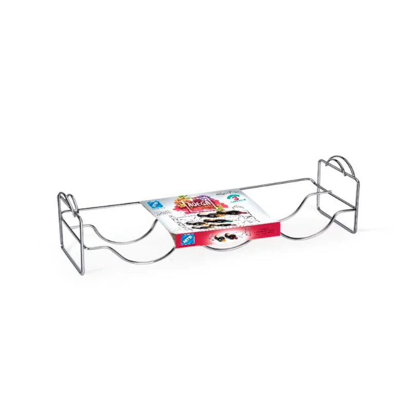 Suporte empilhável para 3 garrafas cromada Arthi