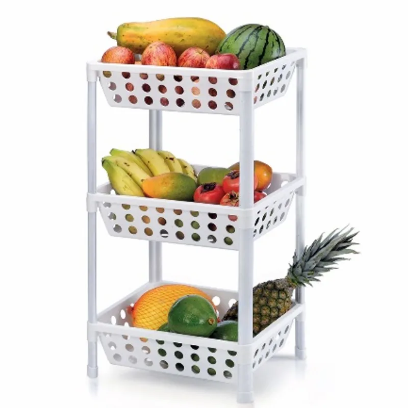 Organizador multiuso Arthi 3 andares A:72cm x C: 38,5cm de plástico branco - Arthi