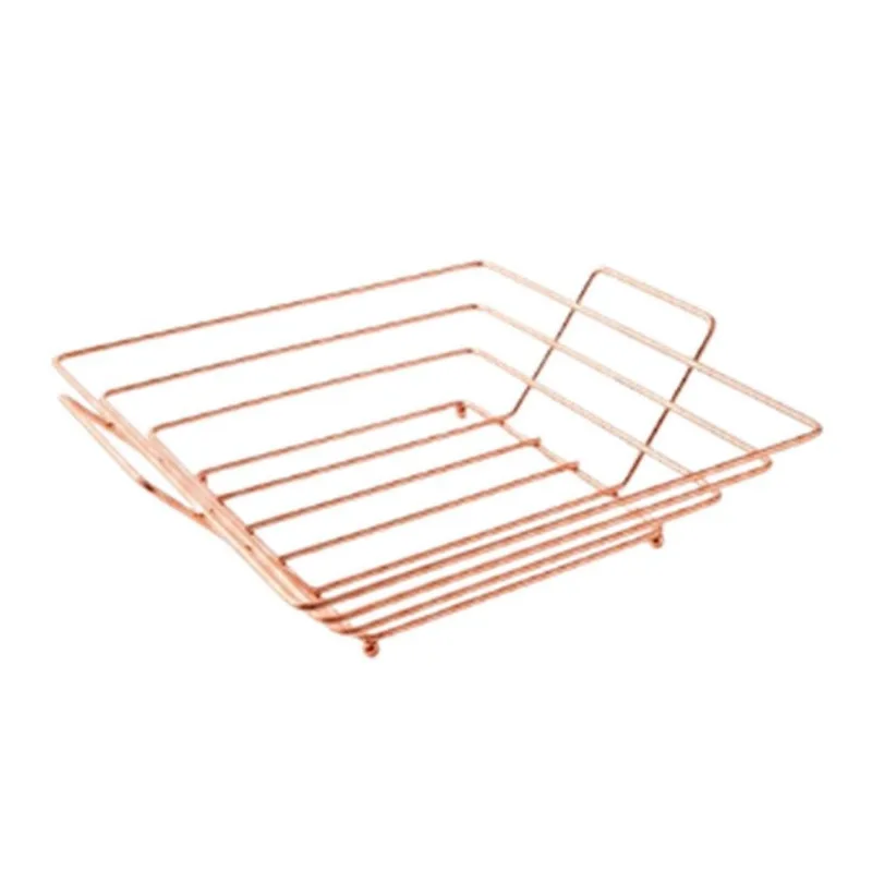 Fruteira de Mesa Quadrada Arthi Rose Gold 32x28x9cm (MP)