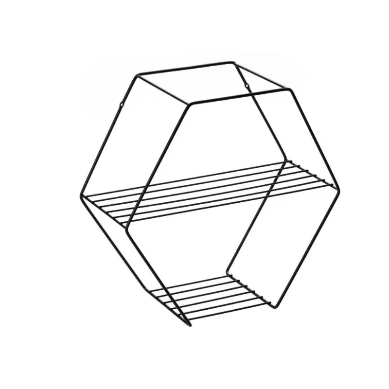 Prateleira Hexagonal 37.5x16.5x37cm Black Arthi
