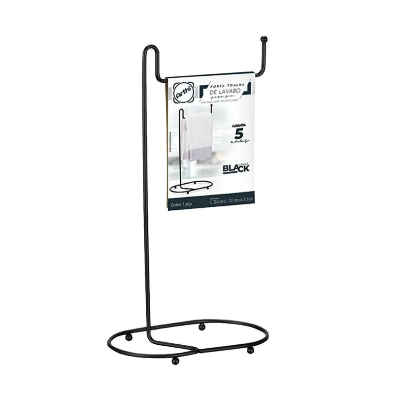 Porta Toalha 2484 Arthi Black