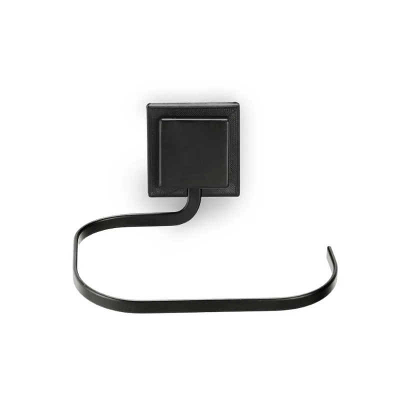 Porta Toalha Rosto Piatina Preto Adesivo 3M Arthi - Arthi