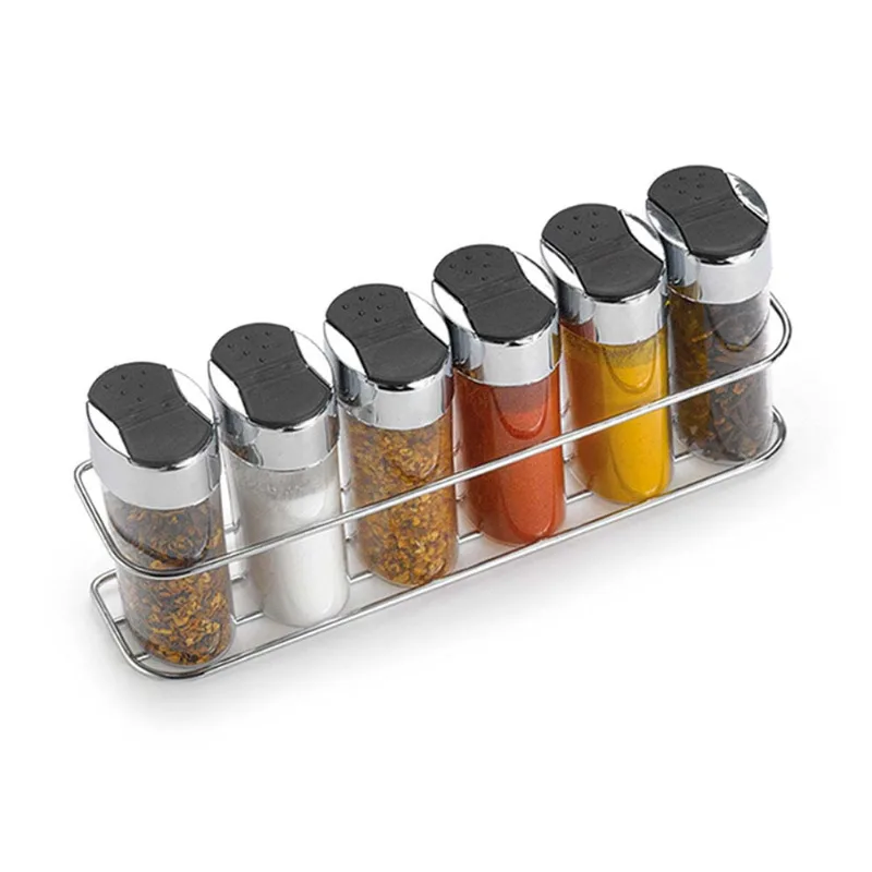 Suporte para condimentos de parede com 6 peças Arthi