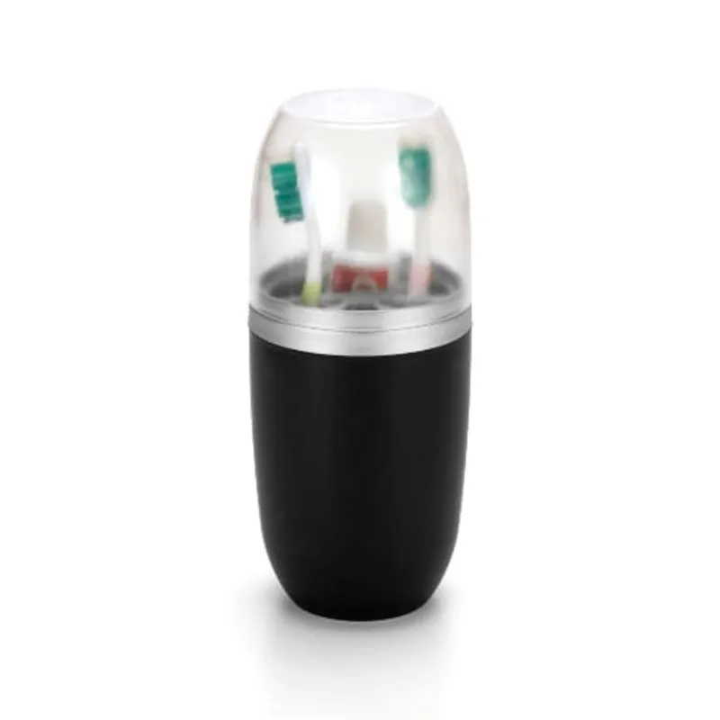 Porta Escova e Pasta Transparente 500ml Arthi Cromo Fosco - Arthi
