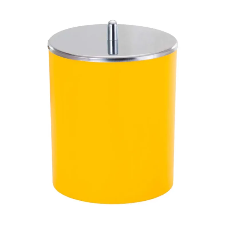 Lixeira 5 litros com tampa inox amarelo Arthi - Arthi