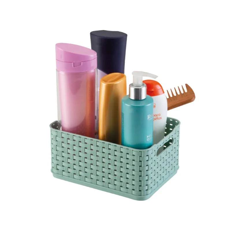 Caixa Organizadora 1.74 Litros Arthi Rattan 8303 Menta
