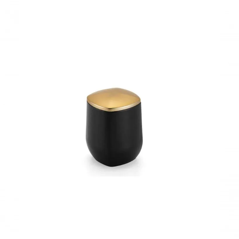 Porta Hastes Flexíveis E Algodão Preto Com Dourado 8830 - Arthi