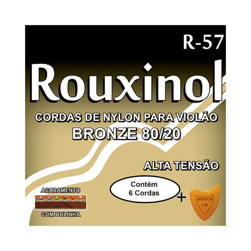 Encordoamento P/ Violão Náilon Rouxinol R-57 Tensão Pesada - EC0100
