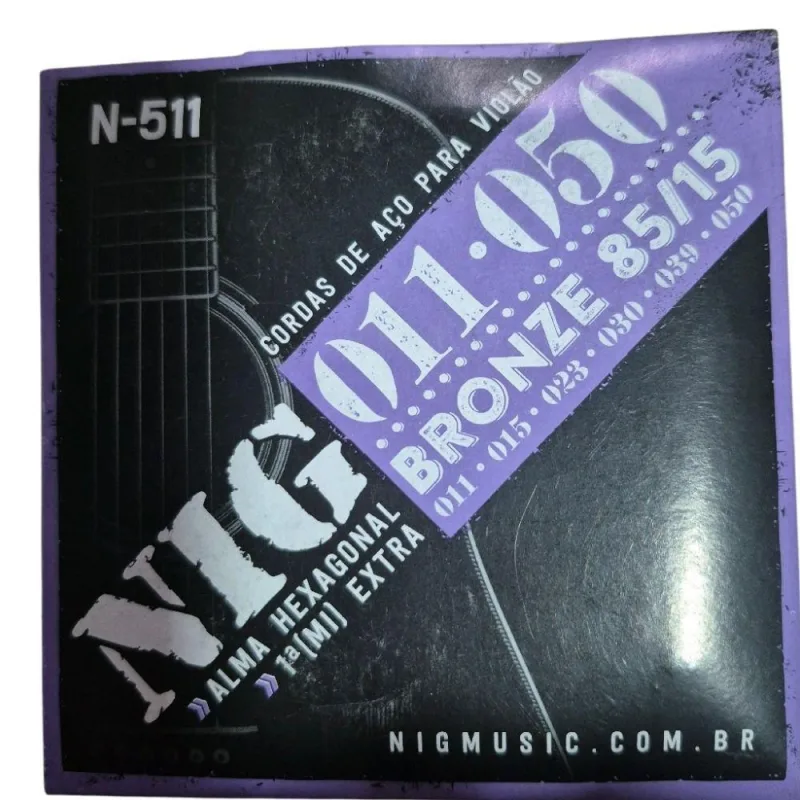Encordoamento Violão Aço Nig N511 Bronze 85/15 .011 - OUTRAS - Instrumentos Musicais