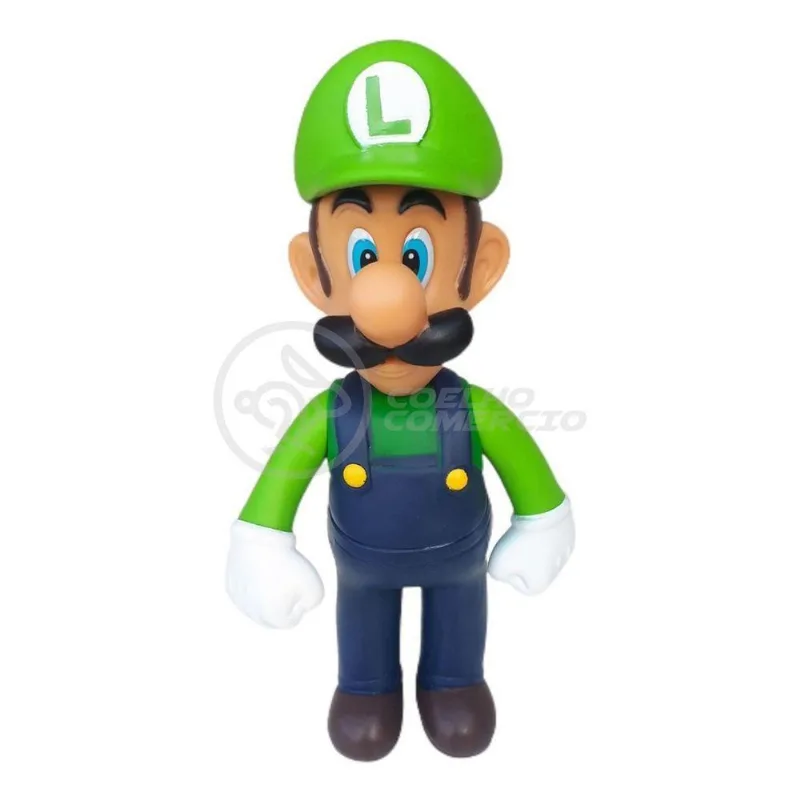 Boneco Luigi Grande Super Size 23Cm - Super Mario