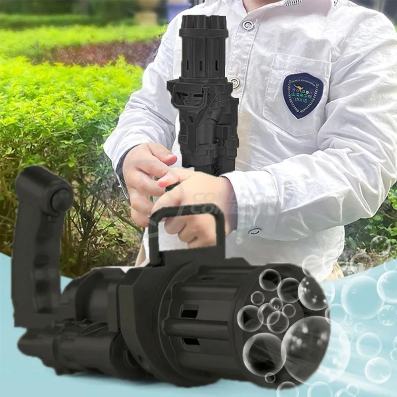 Máquina Elétrica Tiktok Lança Bolhas Preto