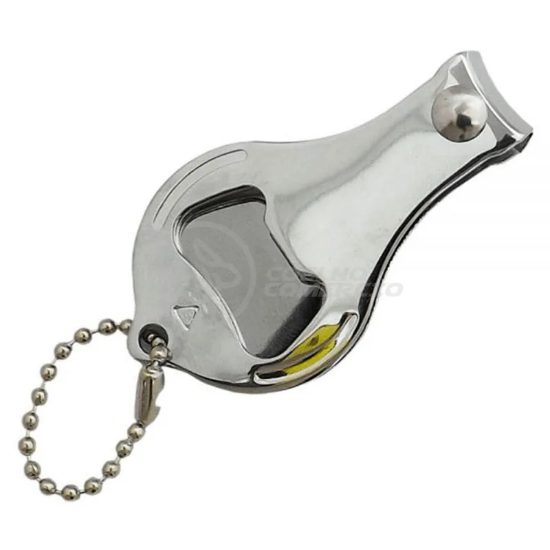 Cortador Unha Com Lixa Aço Inox Abridor Garrafa Redondo