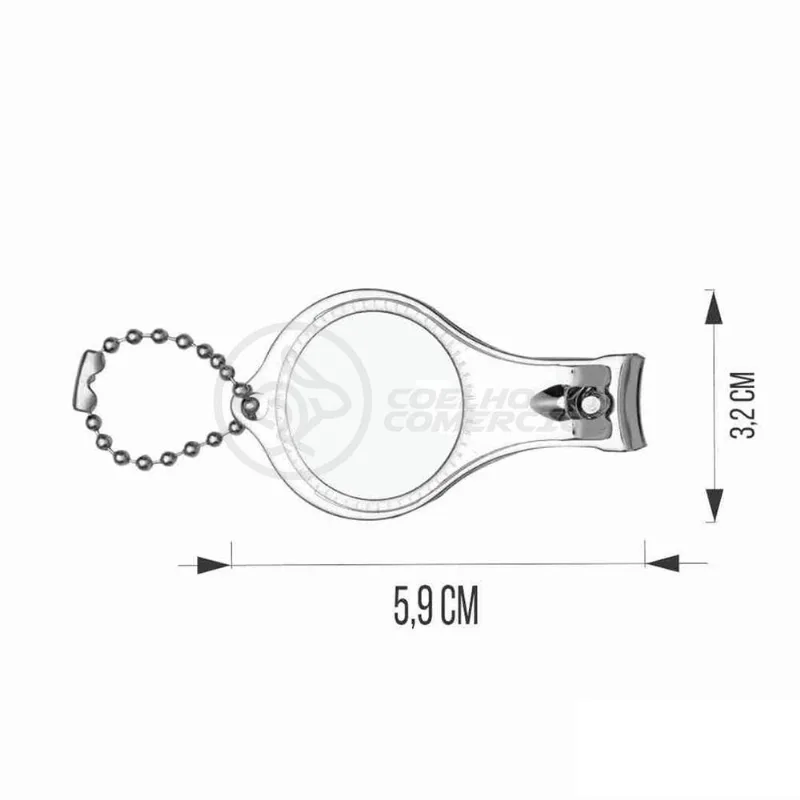 Kit 5 Cortador Unha C/ Lixa Inox Abridor Garrafa Chaveiro