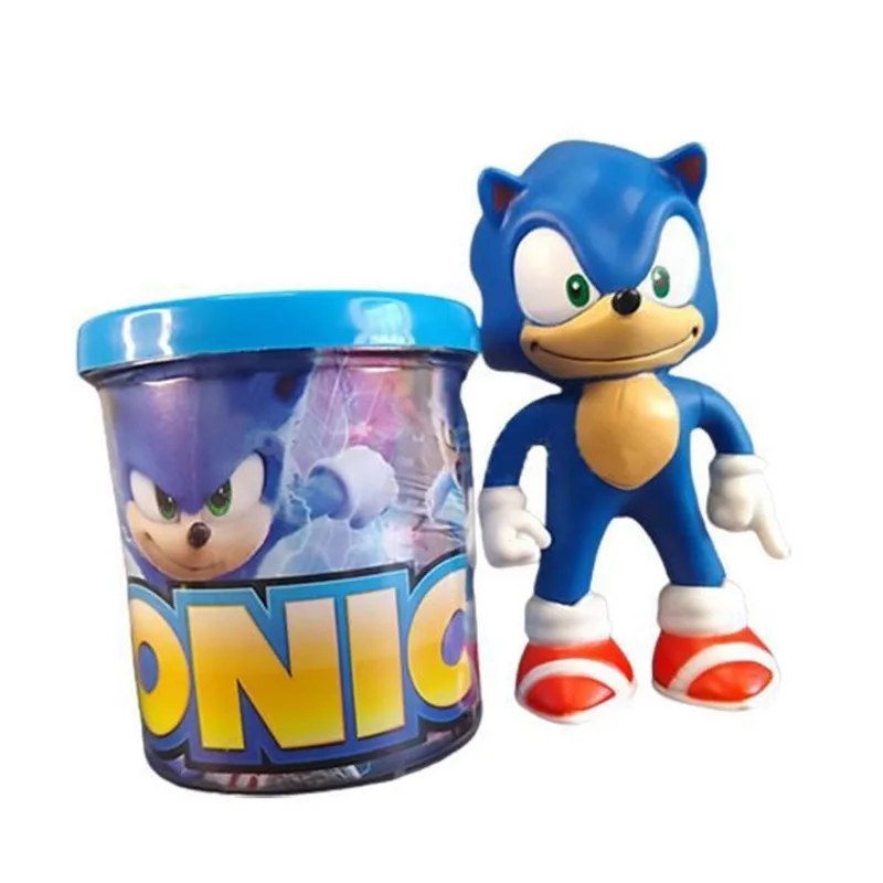 Kit Boneco Sonic Azul Articulado 15Cm + Caneca 350Ml Nº5