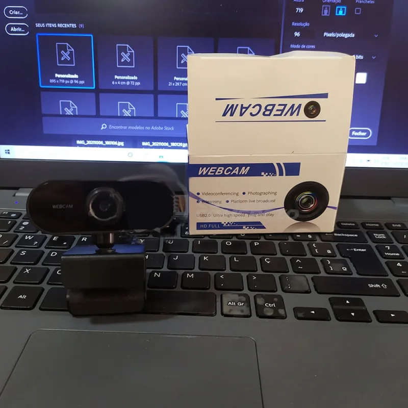 Webcam Câmera full HD 1080p com Microfone USB 2.0 Profissional Pc Tv Notebook Jogos 360º - PC-W1 - Não Disponível - Computadores E Informática