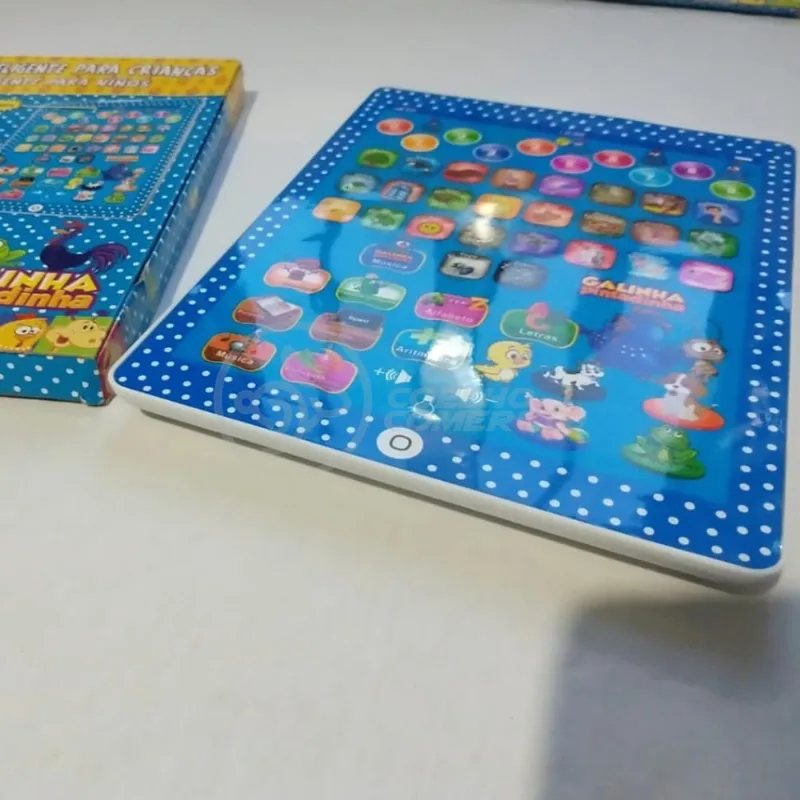 Tablet Infantil Galinha Pintadinha Multifunções Educativo Ensina Soletrar Contas Matemáticas Números