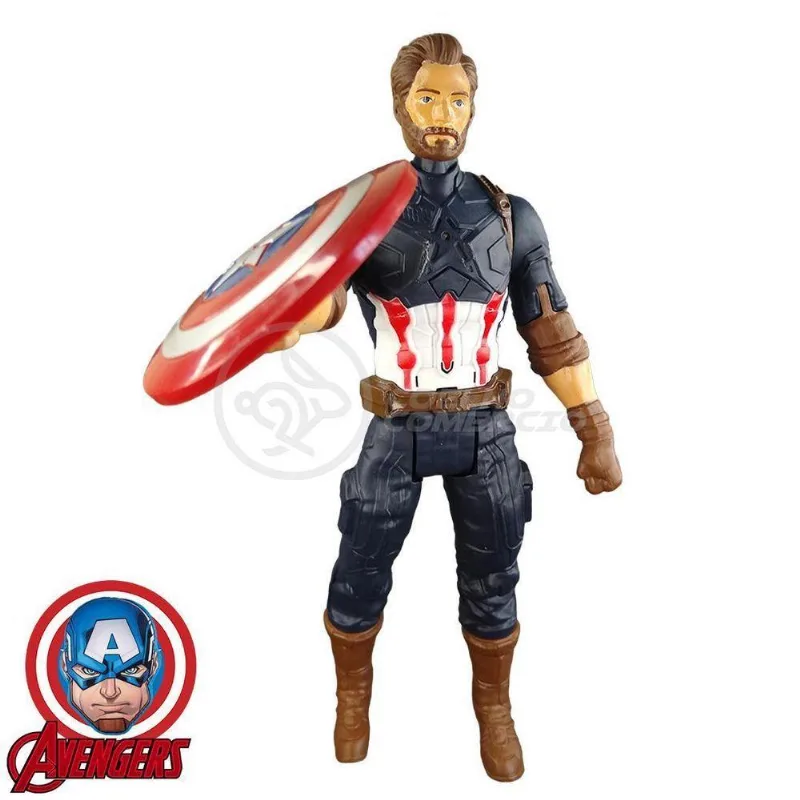 Brinquedo Boneco Vingadores Capitão America 29cm