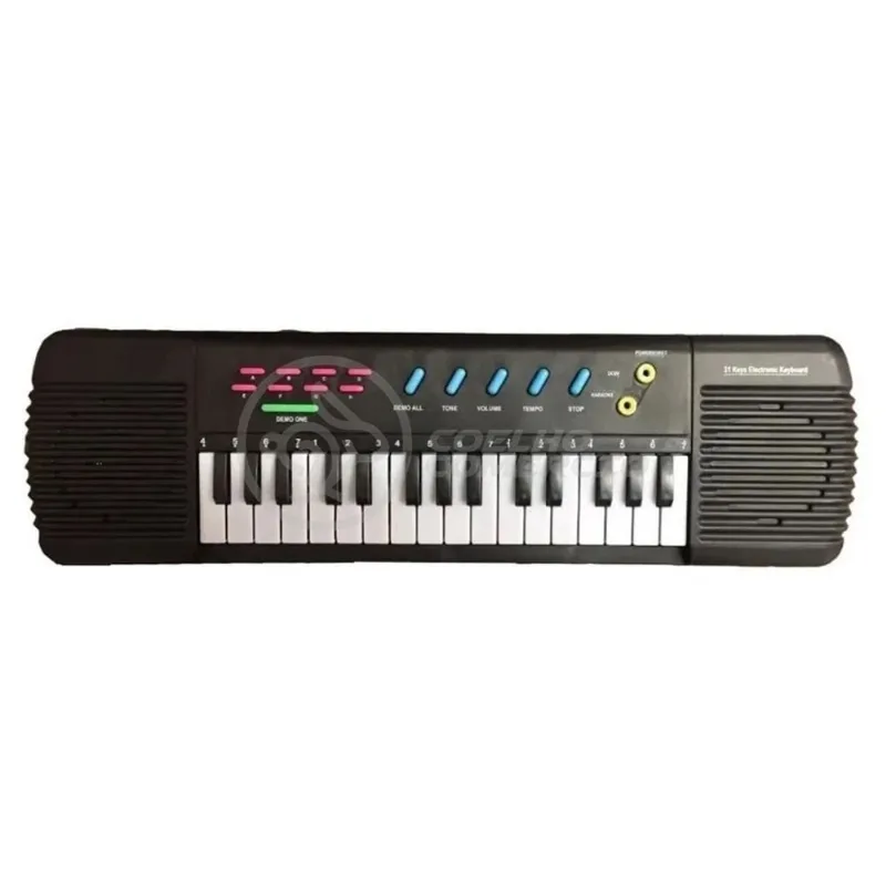 Mini Teclado Infantil Piano 32 Teclas Musical Karaokê e Microfone Crianças Aprender a Tocar a Pilha