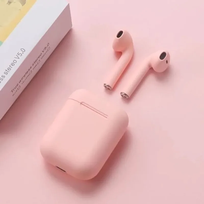 Fone de Ouvido Wireless I12 Sem Fio Para Celular - Rosa