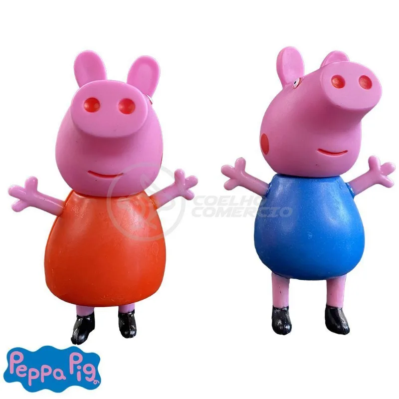 Kit Infantil 4 Bonecos Familia Peppa Pig