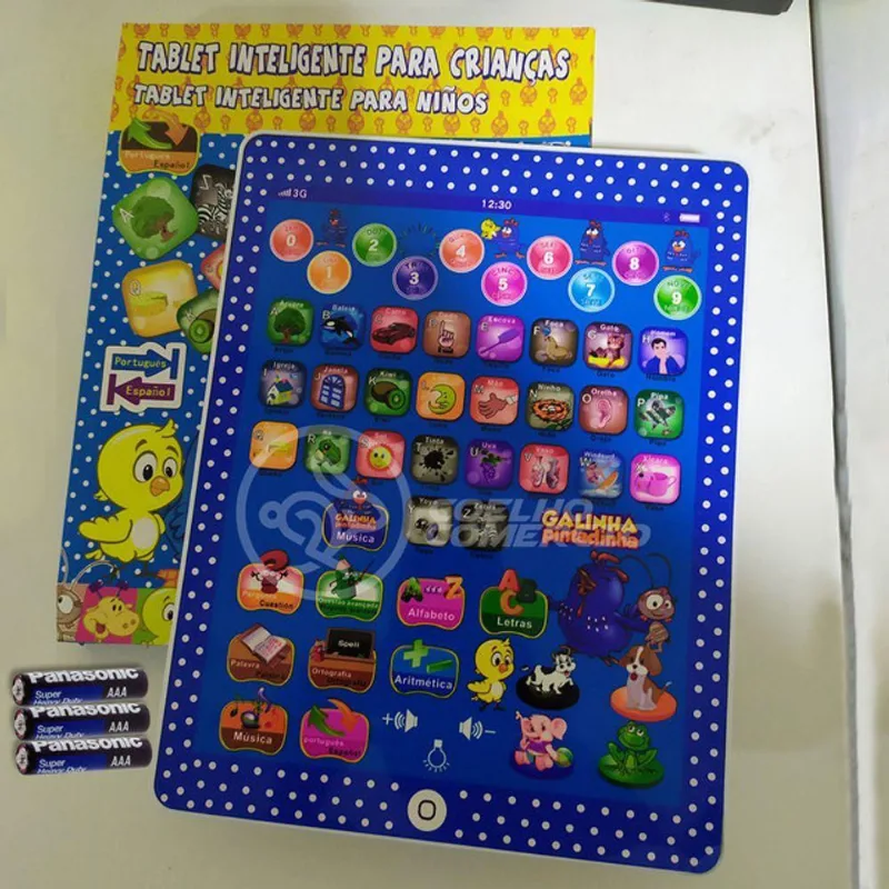 Tablet Infantil Galinha Pintadinha Educativo + 3 Pilhas Aaa
