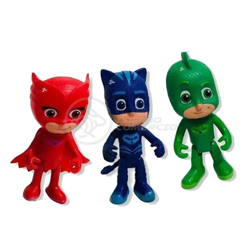 Kit 3 Bonecos Brinquedos Pjmasks Grandes 14cm