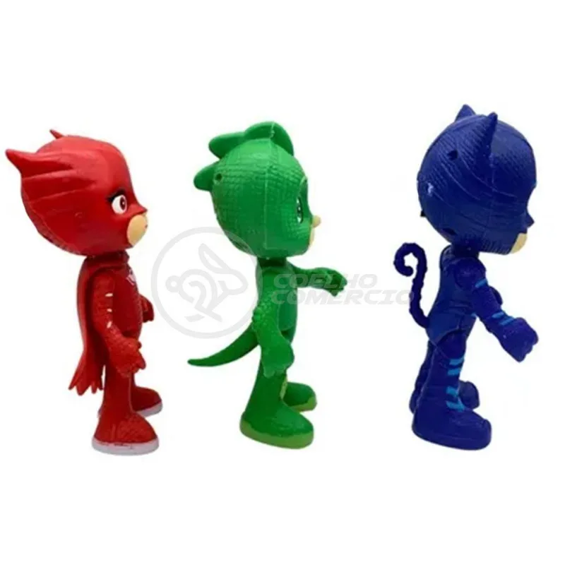 Kit 3 Bonecos Brinquedos Pjmasks Grandes 14cm