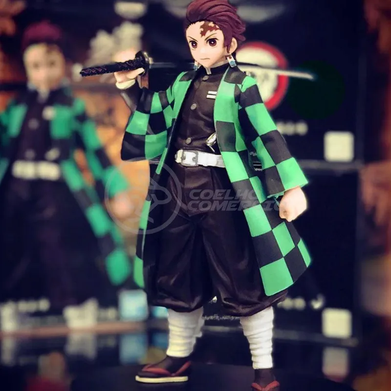Action Figure Boneco Tanjiro Kamado Demon Slayer 14cm