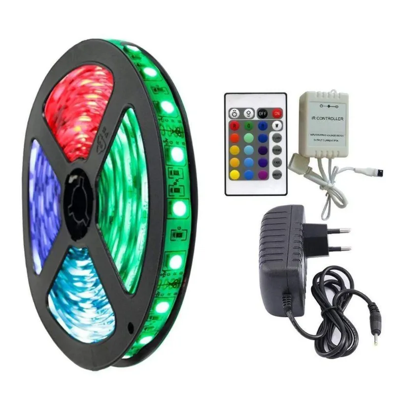 Fita Led 5050 36w Rolo Com 5 Metros Ip65 Rgb 12v