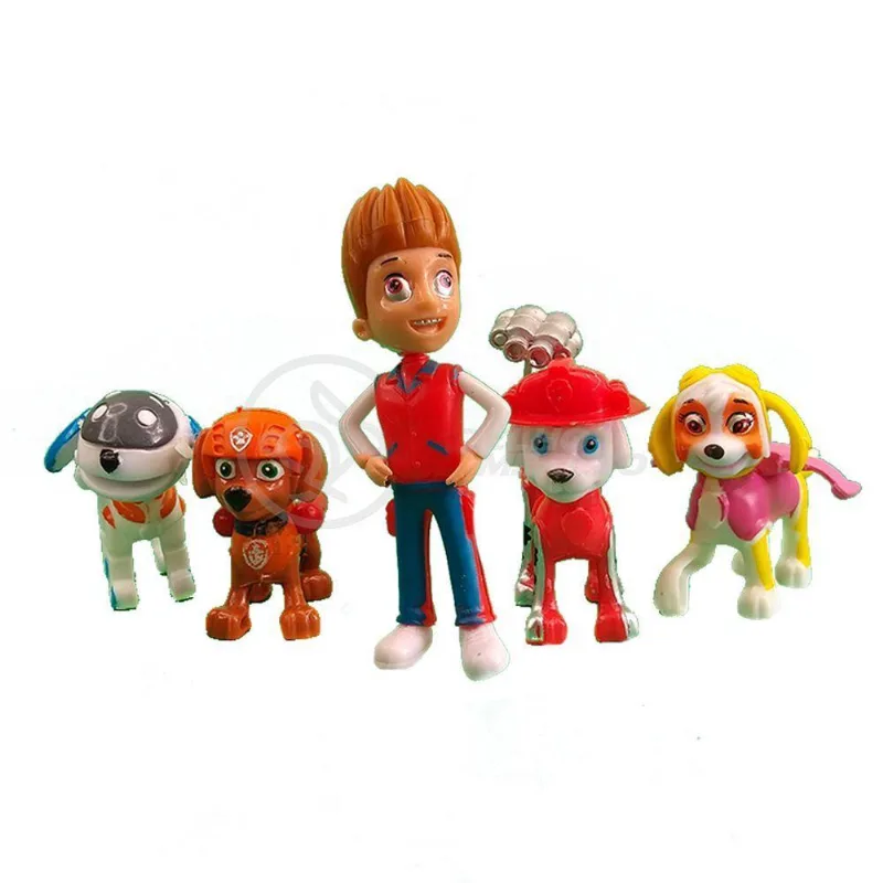 Kit 5 Bonecos Brinquedos Patrulha Canina Com 4 Skate 21