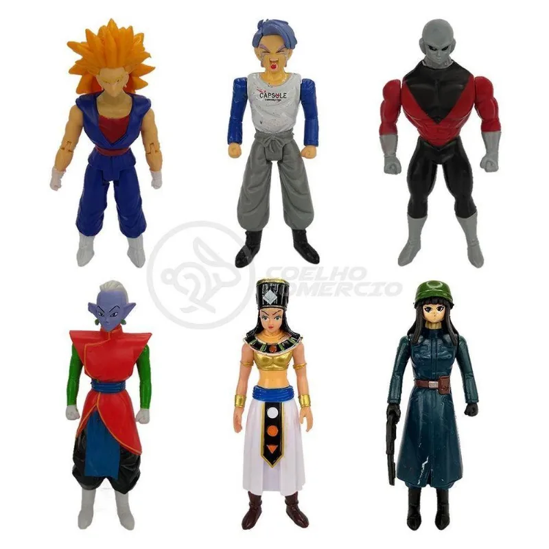 Kit 6 Bonecos Dragon Ball Vegetto Ssj3 Jerez Mai Do Futuro