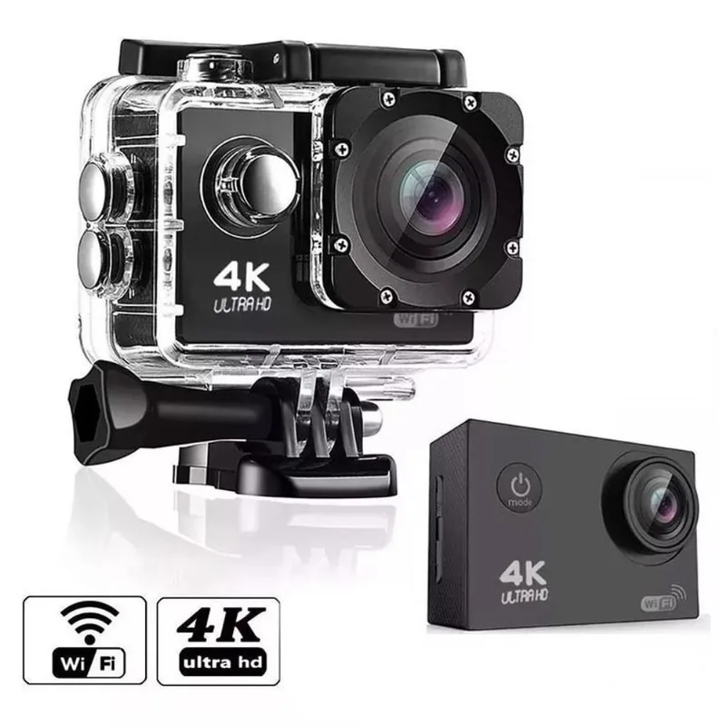 Go Cam Camera Vídeo Action Ação WiFi 4K Sports Cam Ultra HD dv Resistente Água 30M Estilo