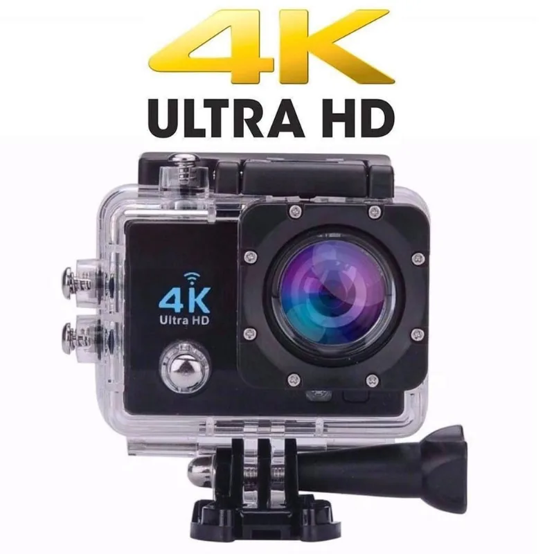 Go Cam Camera Vídeo Action Ação WiFi 4K Sports Cam Ultra HD dv Resistente Água 30M Estilo