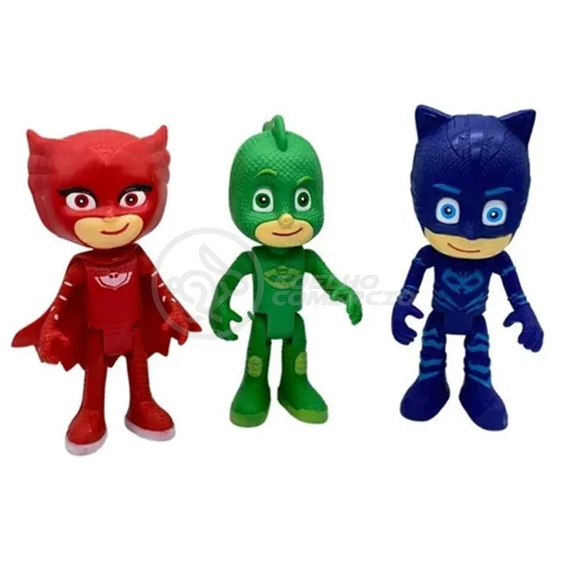 Kit 3 Bonecos Brinquedos Pjmasks Grandes 14cm